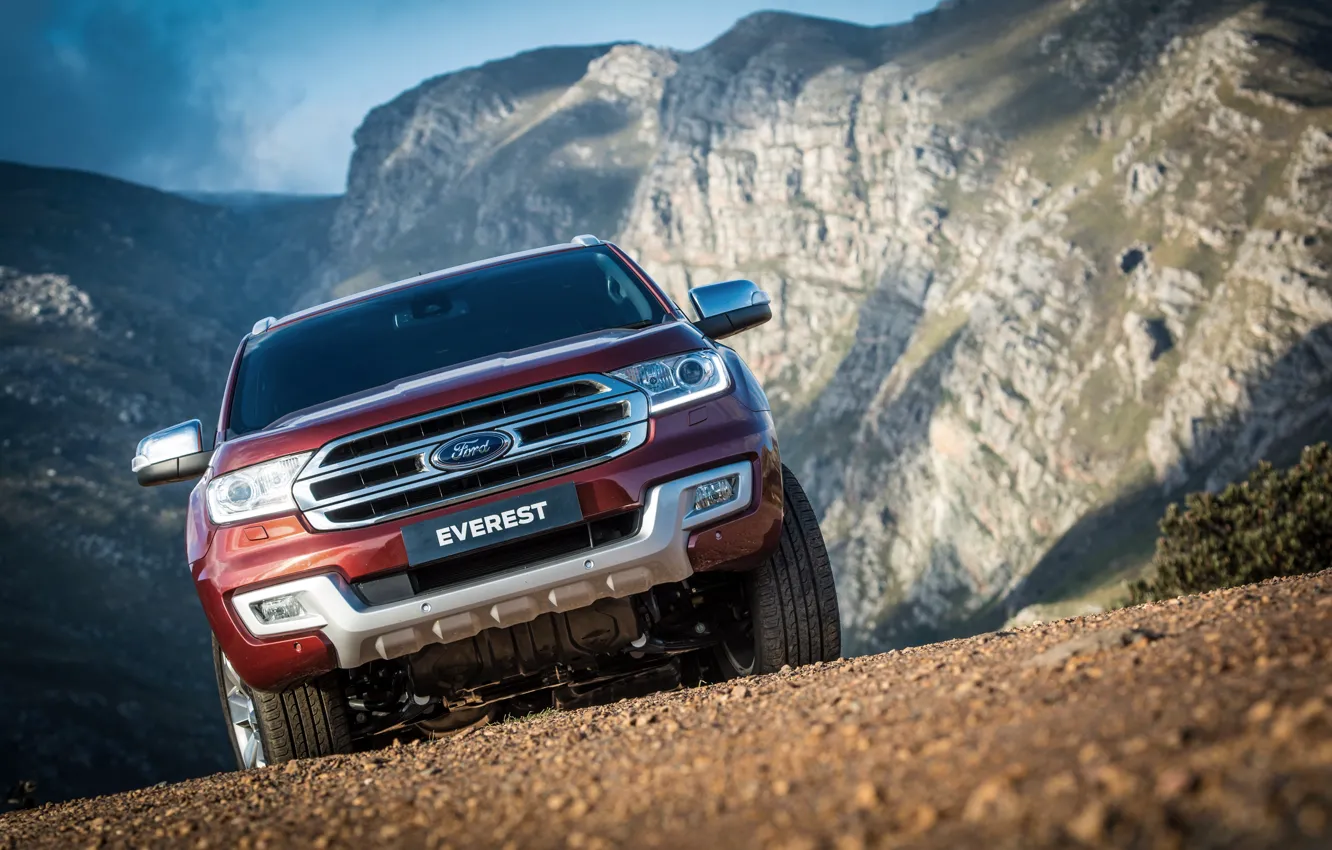 Фото обои Ford, вид спереди, Everest, Limited, 4WD, 2015