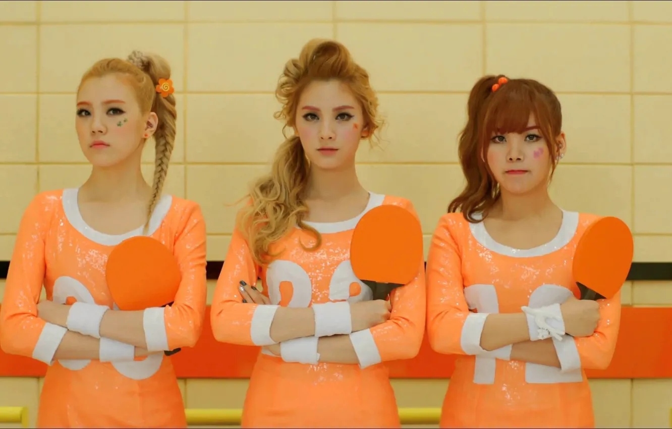 Фото обои music, Girls, three, dolls, Orange Caramel