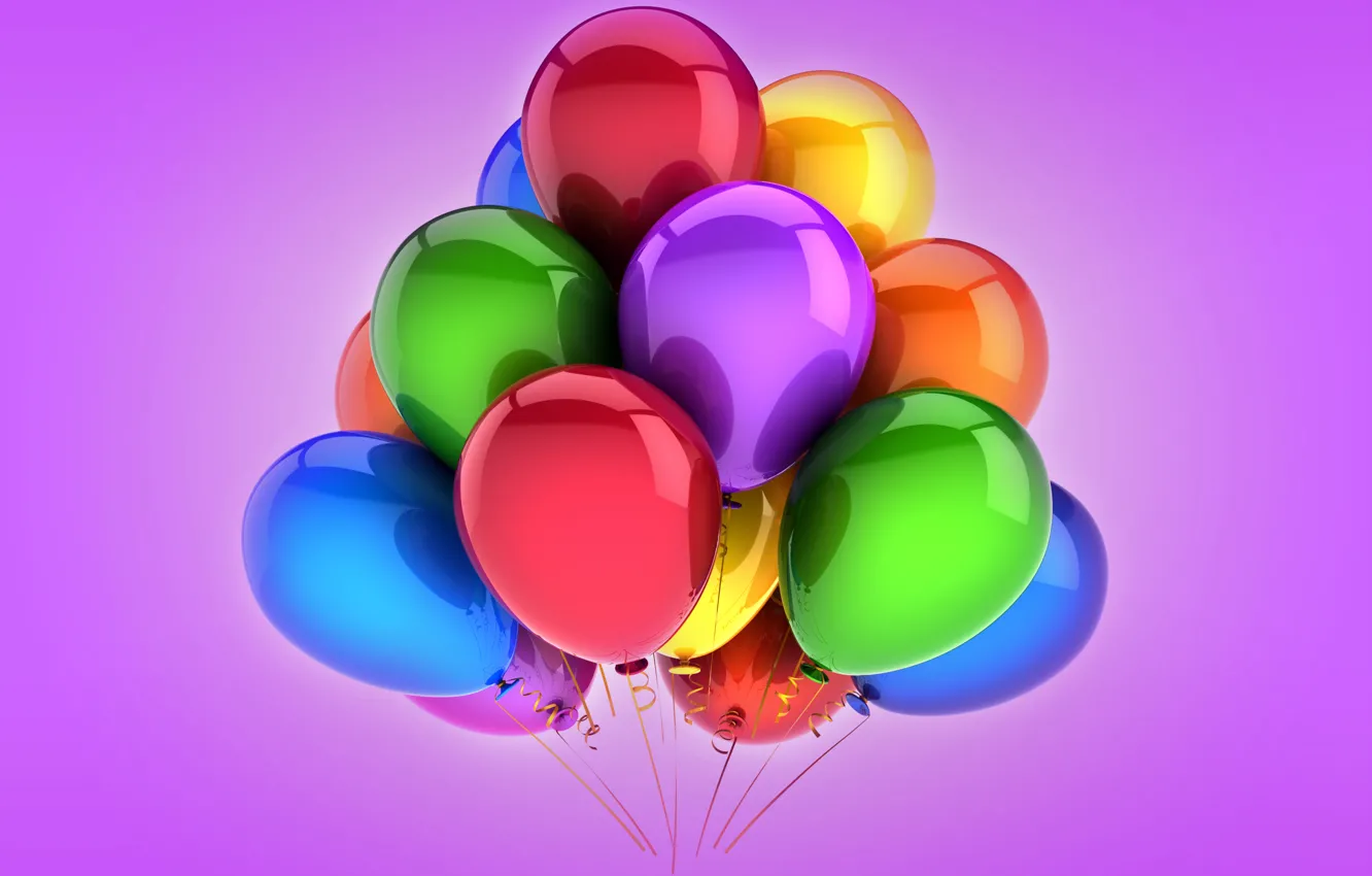 Фото обои воздушные шары, colorful, celebration, holiday, balloons