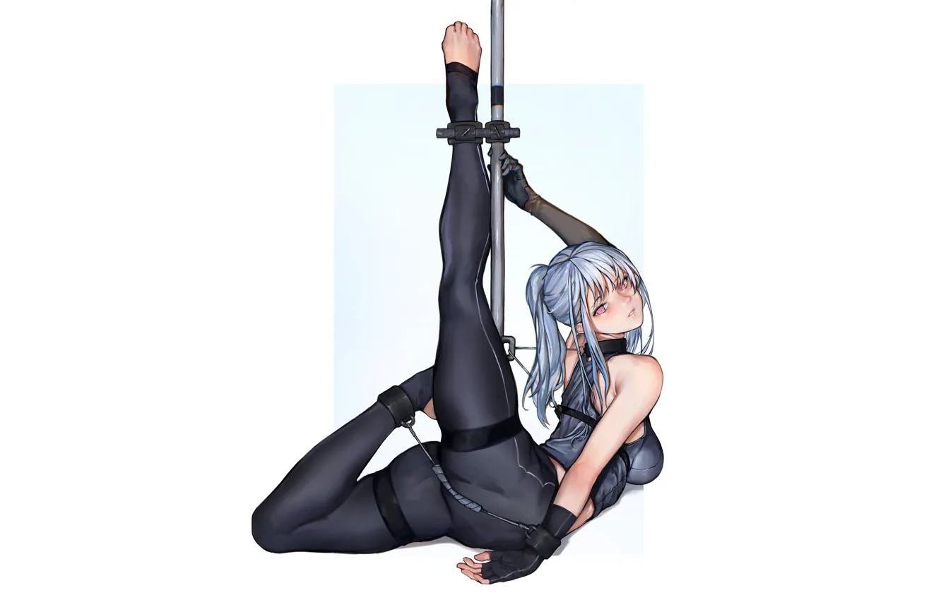 Фото обои kawaii, girl, hot, sexy, boobs, stretch, smile, anime