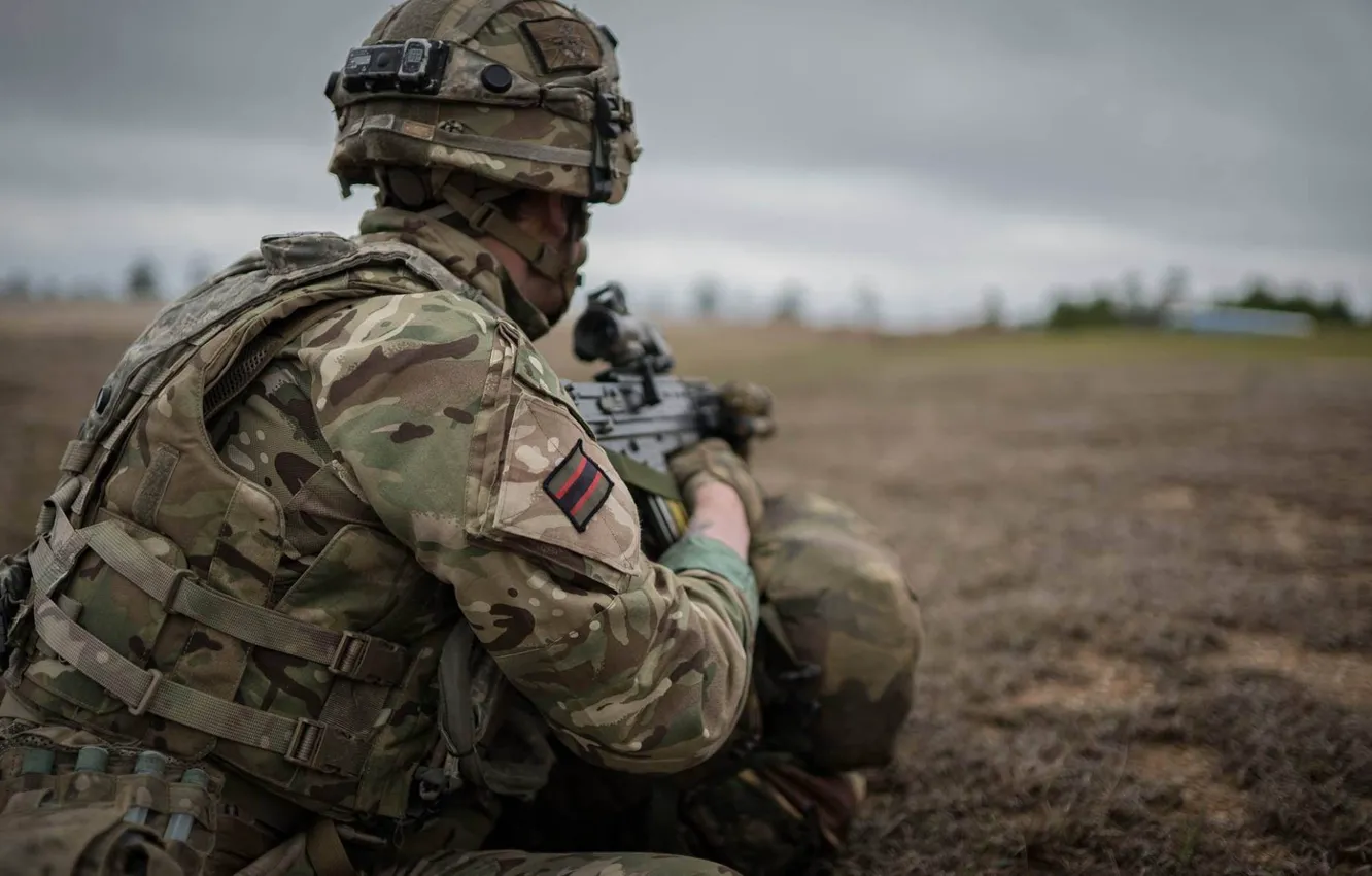 Фото обои оружие, солдат, British Army