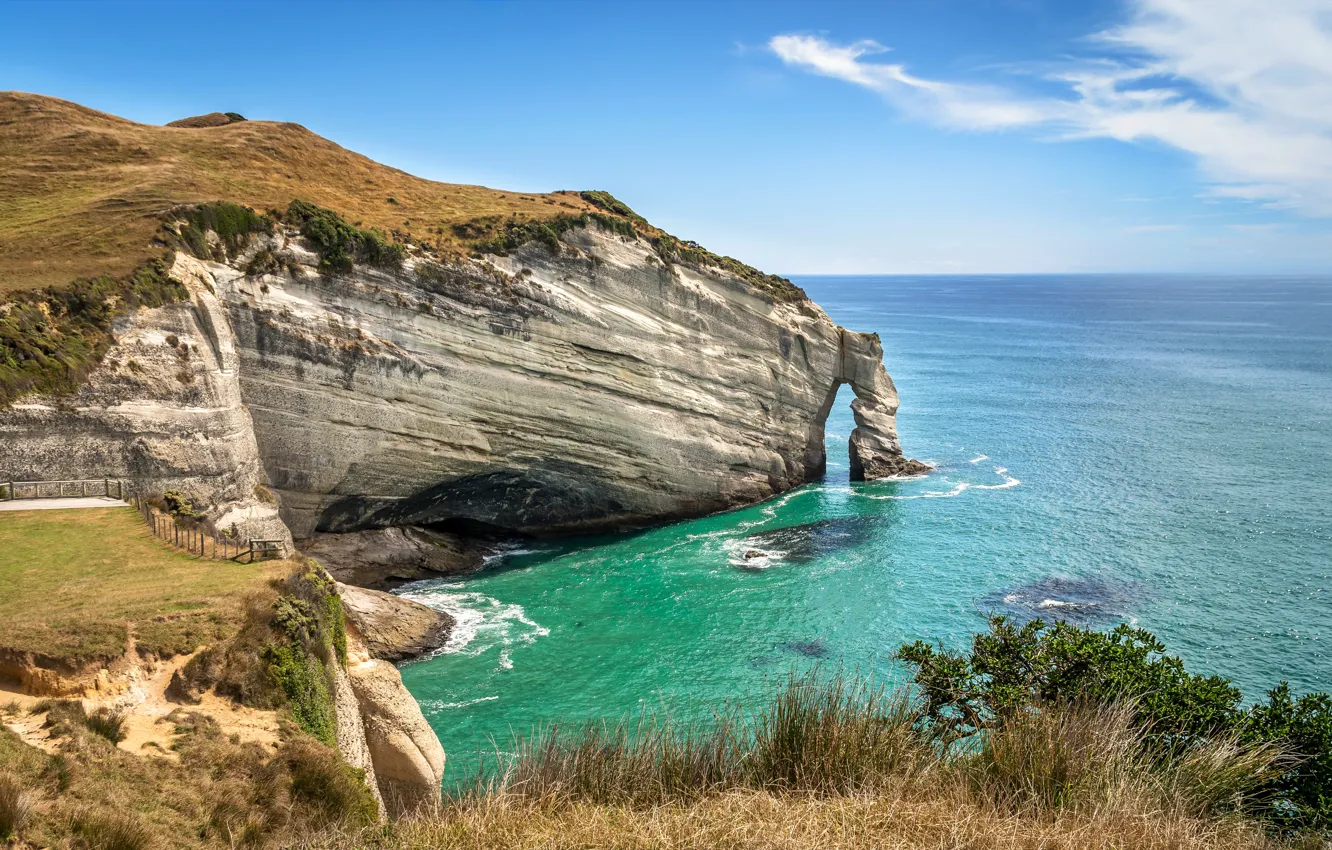 Фото обои New Zealand, Tasman, Puponga, Cape Farewell Arch