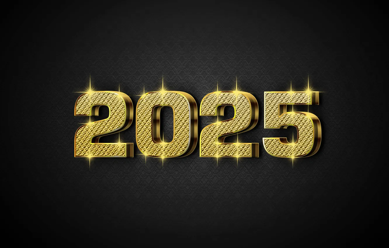 Фото обои фон, золото, цифры, Новый год, golden, new year, black, background
