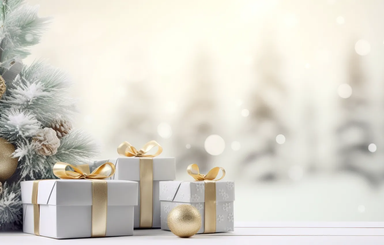 Фото обои украшения, шары, елка, colorful, Новый Год, Рождество, подарки, new year