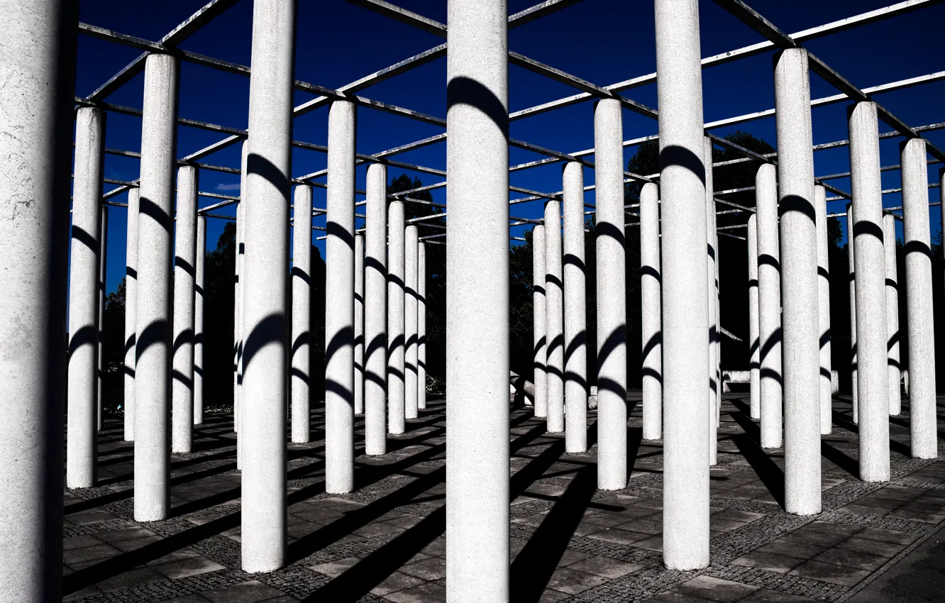Фото обои Sky, Park, Spring, Shadows, Marble, Formation, Pillars