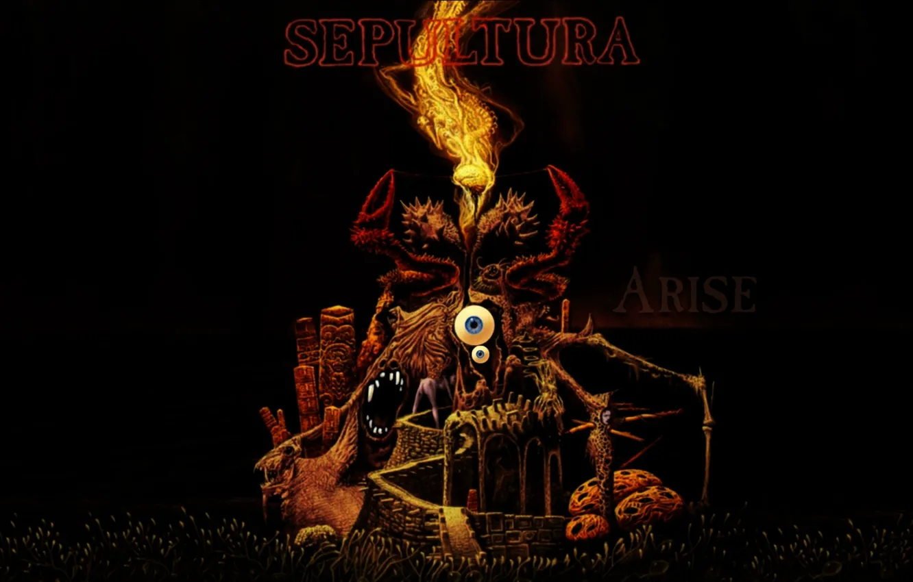 Фото обои Metal, Monster, Darkness, Horror, Eye, Sepultura, Max Cavalera, Souls