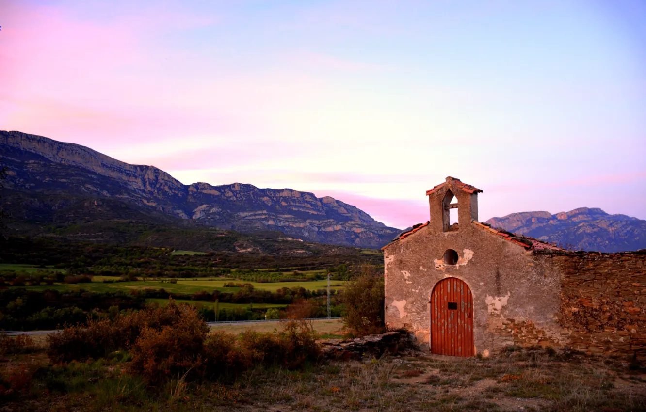 Фото обои twilight, sunset, mountains, dusk, Spain, Catalonia, La Régola, Montsec d'Ares