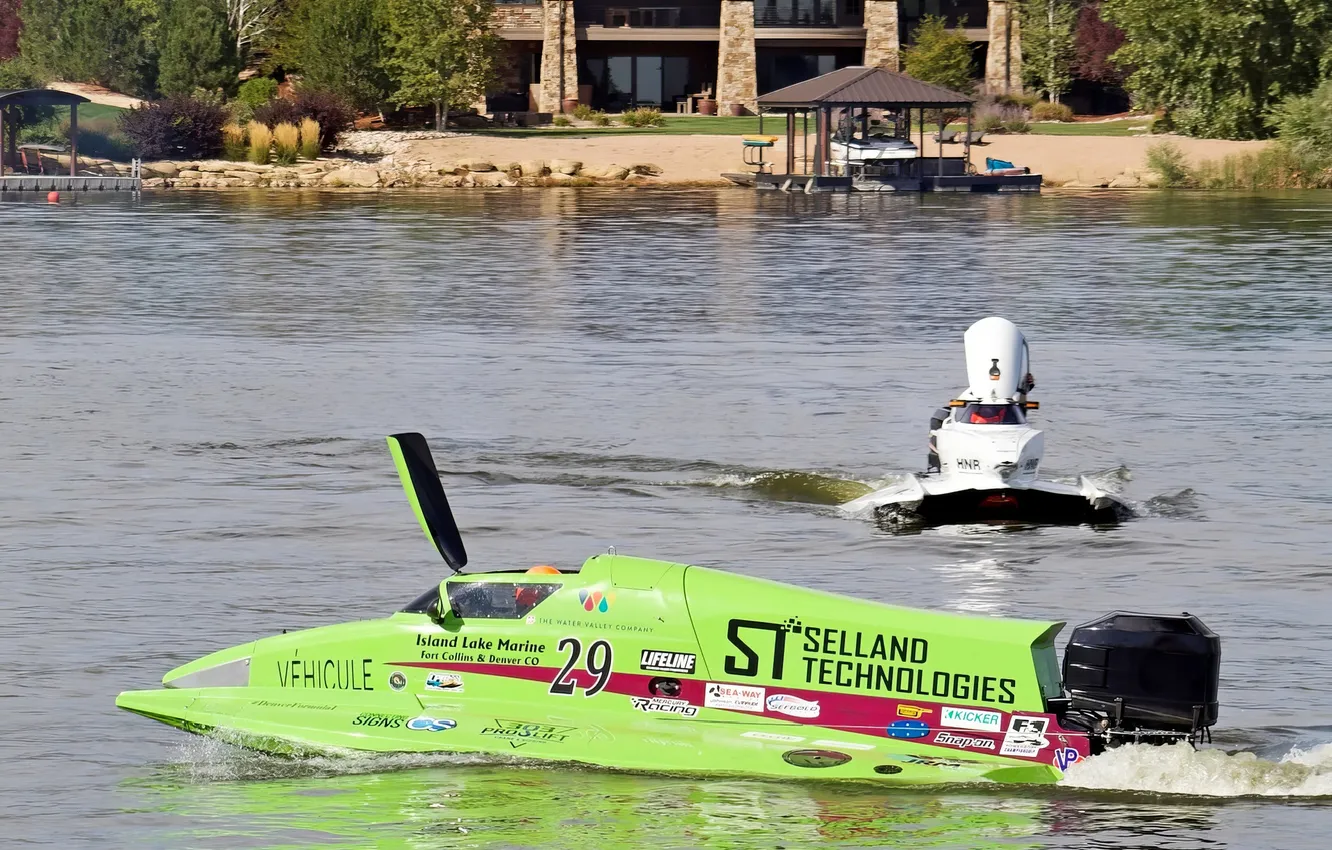 Фото обои гонка, лодка, скорость