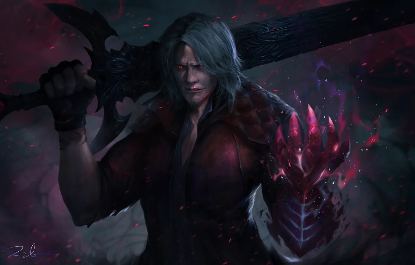 Фото обои демон, мужчина, Данте, Devil May Cry 5
