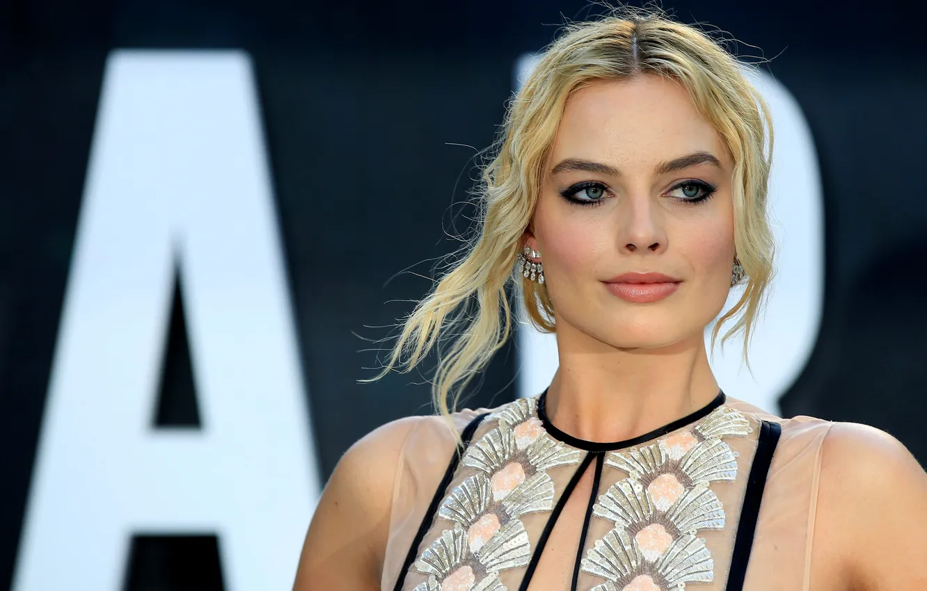 Фото обои портрет, блондинка, красотка, Margot Robbie, Марго Робби
