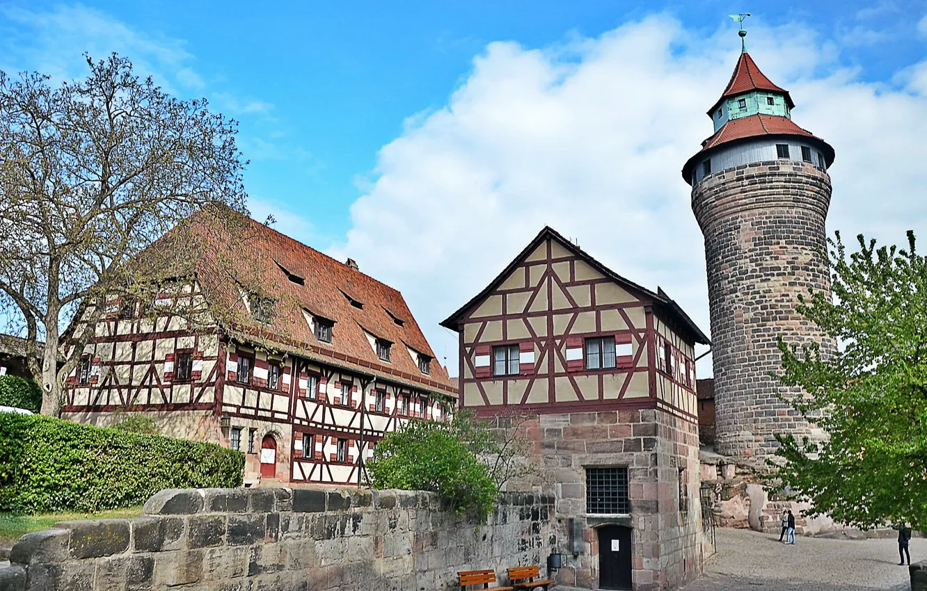 Фото обои замок, Германия, Бавария, архитектура, Germany, Bavaria, castle, Нюрнберг