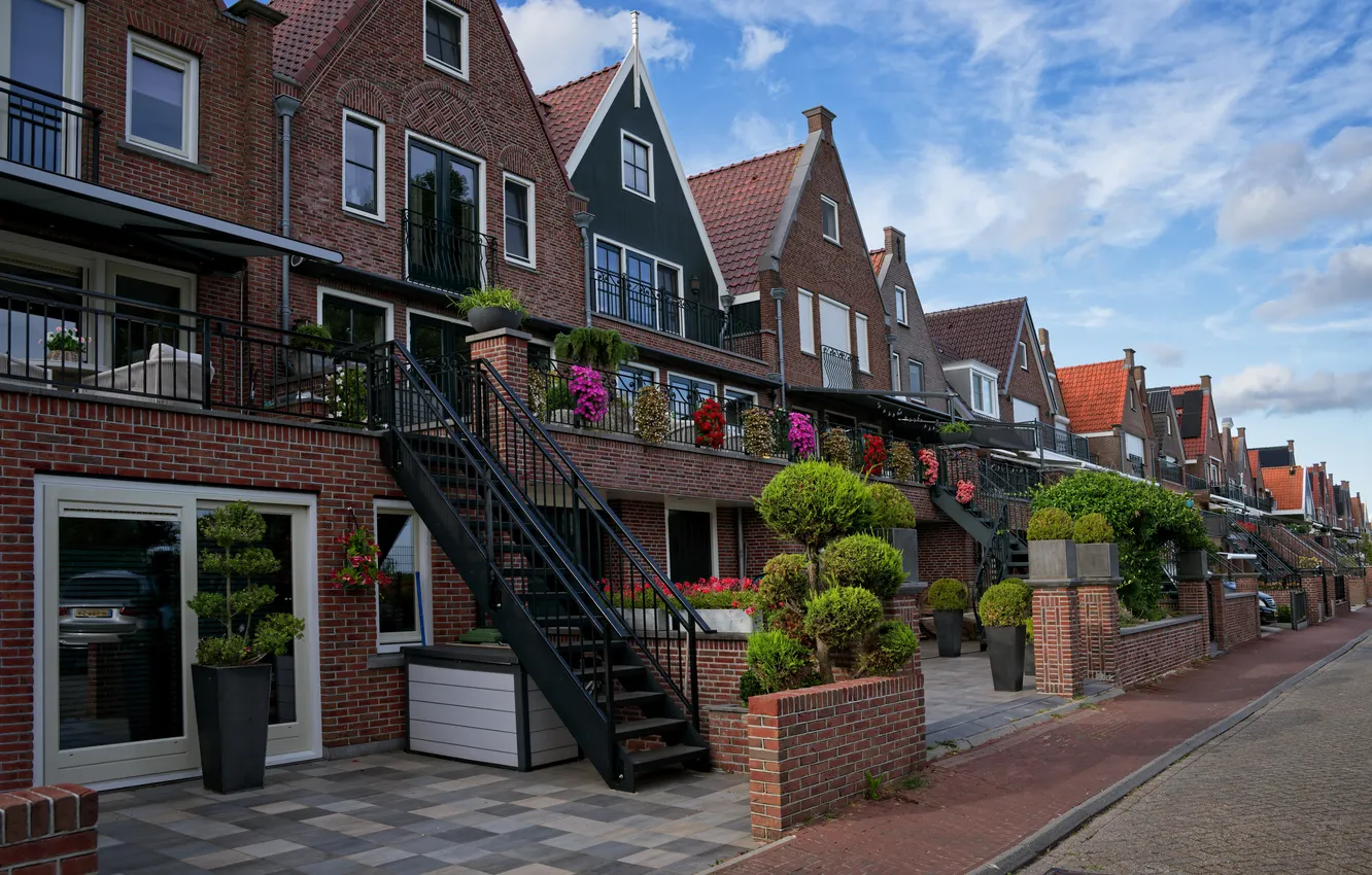 Фото обои дома, Нидерланды, Volendam
