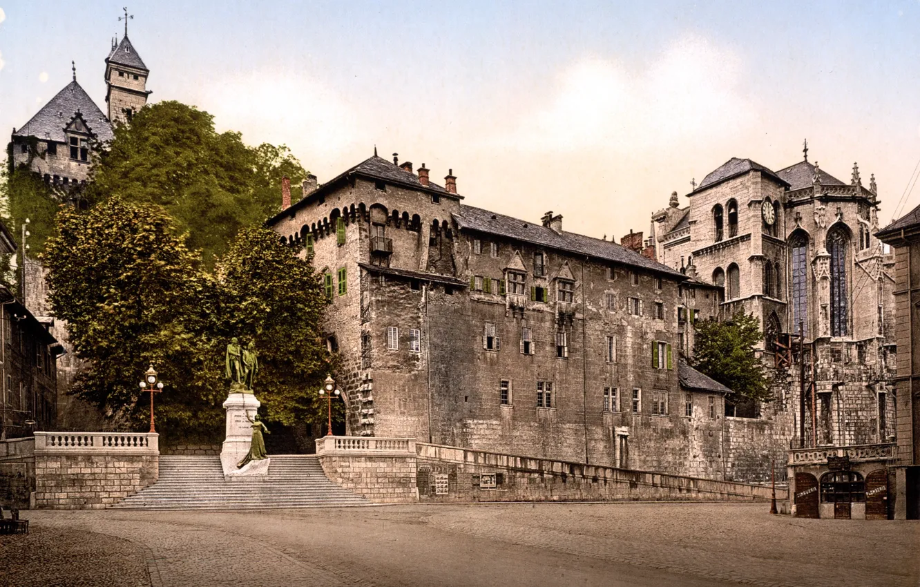 Фото обои город, Франция, France, Castle, monument Maistre, Chambéry, Шамбери