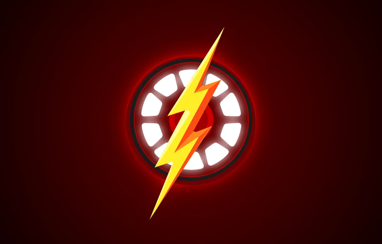 Фото обои красный, фон, Iron Man, Flash
