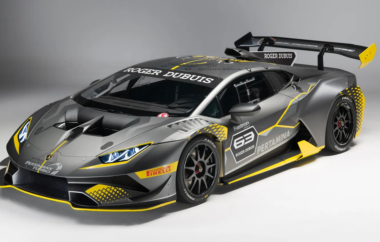 Фото обои Lamborghini, гоночное авто, Huracan, Super Trofeo Evo