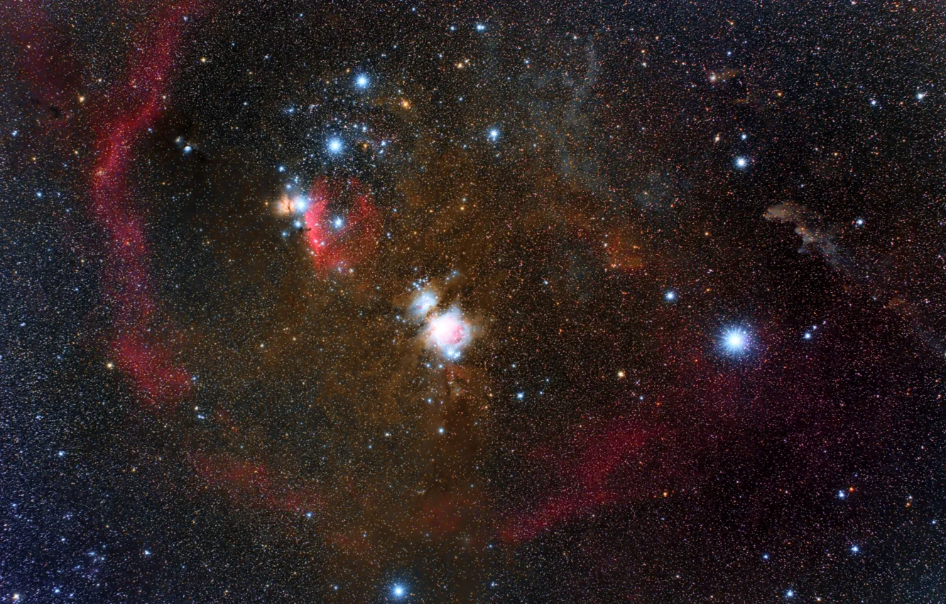 Фото обои туманность, Ориона, в созвездии, Петля Барнарда, эмиссионная