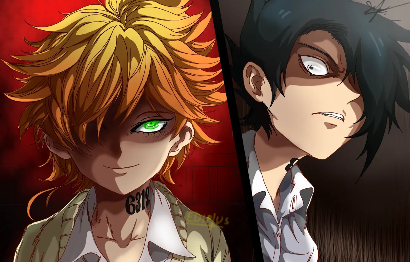 Фото обои Emma, Ray, Yakusoku no Neverland, Emma Ray