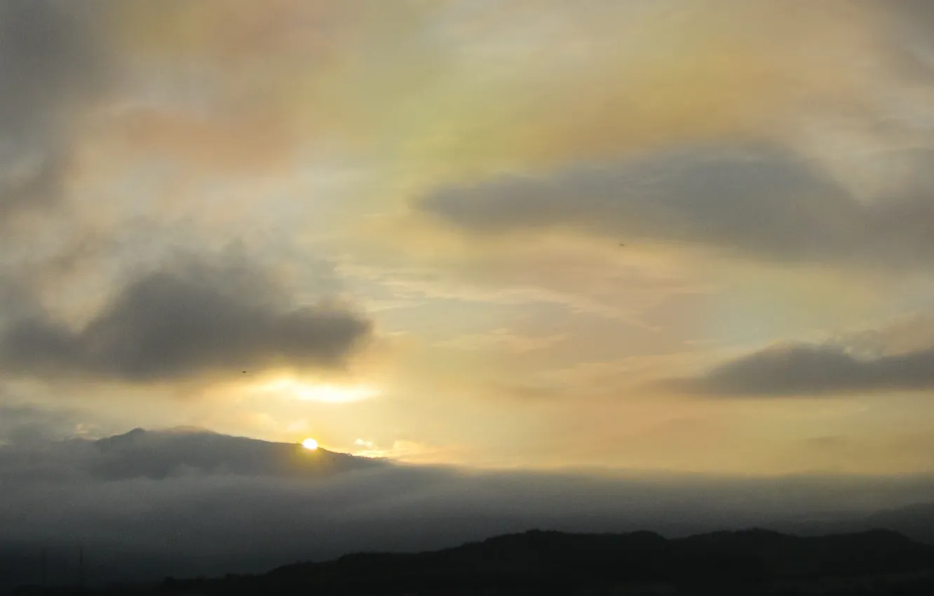 Фото обои sea, sun, sky coluds