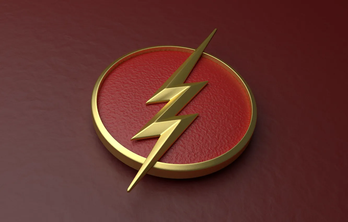 Фото обои red, logo, lightning, symbol, comics, serial, television, The Flash