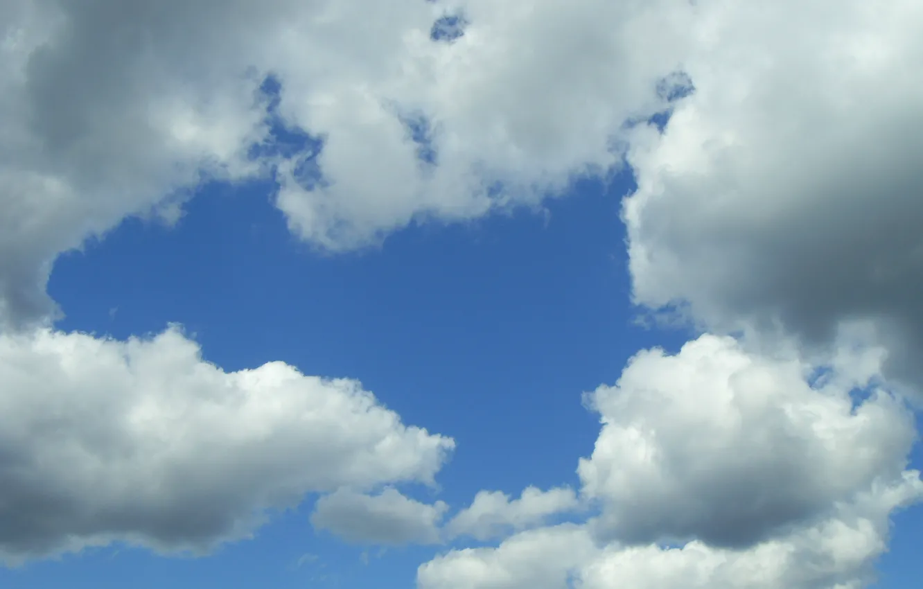 Фото обои белый, небо, облака, голубой, день