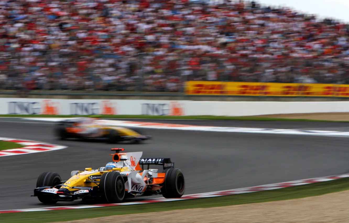 Фото обои Renault, Formula 1, Fernando Alonso, R28