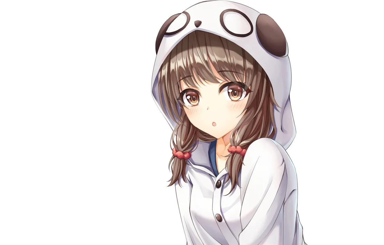 Фото обои девушка, капюшон, белый фон, Seishun Buta Yarou wa Bunny Girl Senpai no Yu