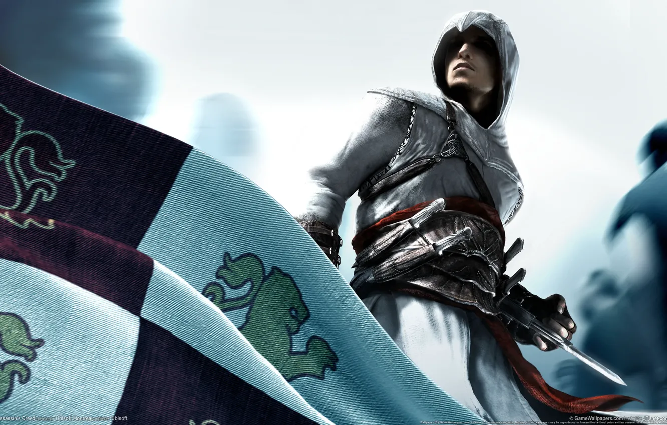 Фото обои флаг, assassins creed, асасин, крэдо
