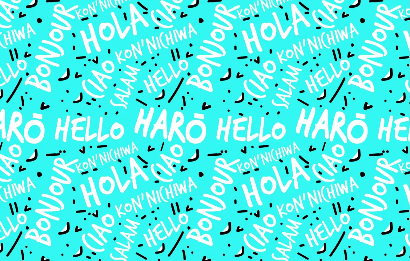 Фото обои надписи, фон, текстура, pattern, words, Hello, Background