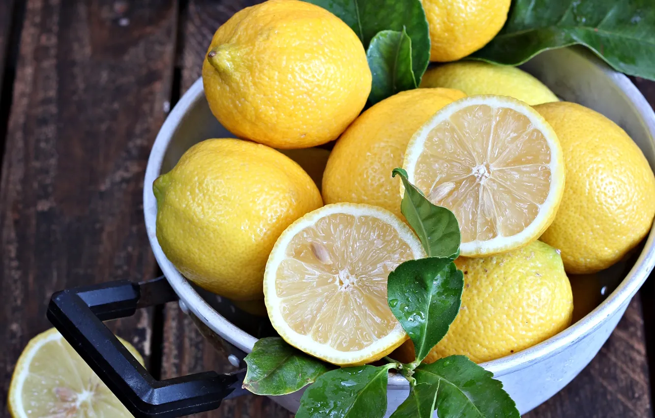Фото обои желтый, лимон, цитрус