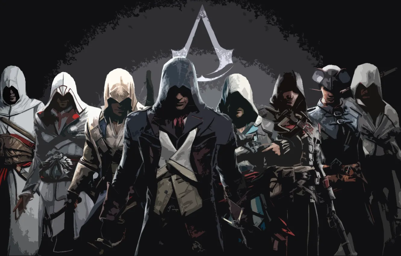 Фото обои Ezio, Assassin's Creed, Shay, Altair, Edward, assassin's, Connor, Arno