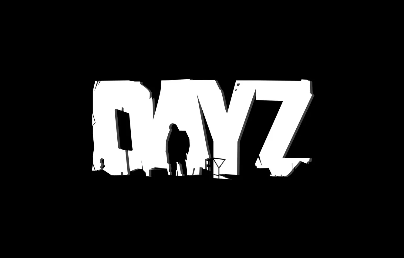 Фото обои логотип, logo, минимал, DayZ, mmo, день зет, дэйз, open world