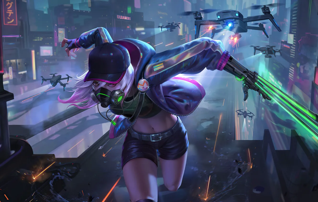 Фото обои Art, Game, Skin, Natalia, MOBA, Mobile Legends, Mobile Legends Bang Bang, Cyber Spectre