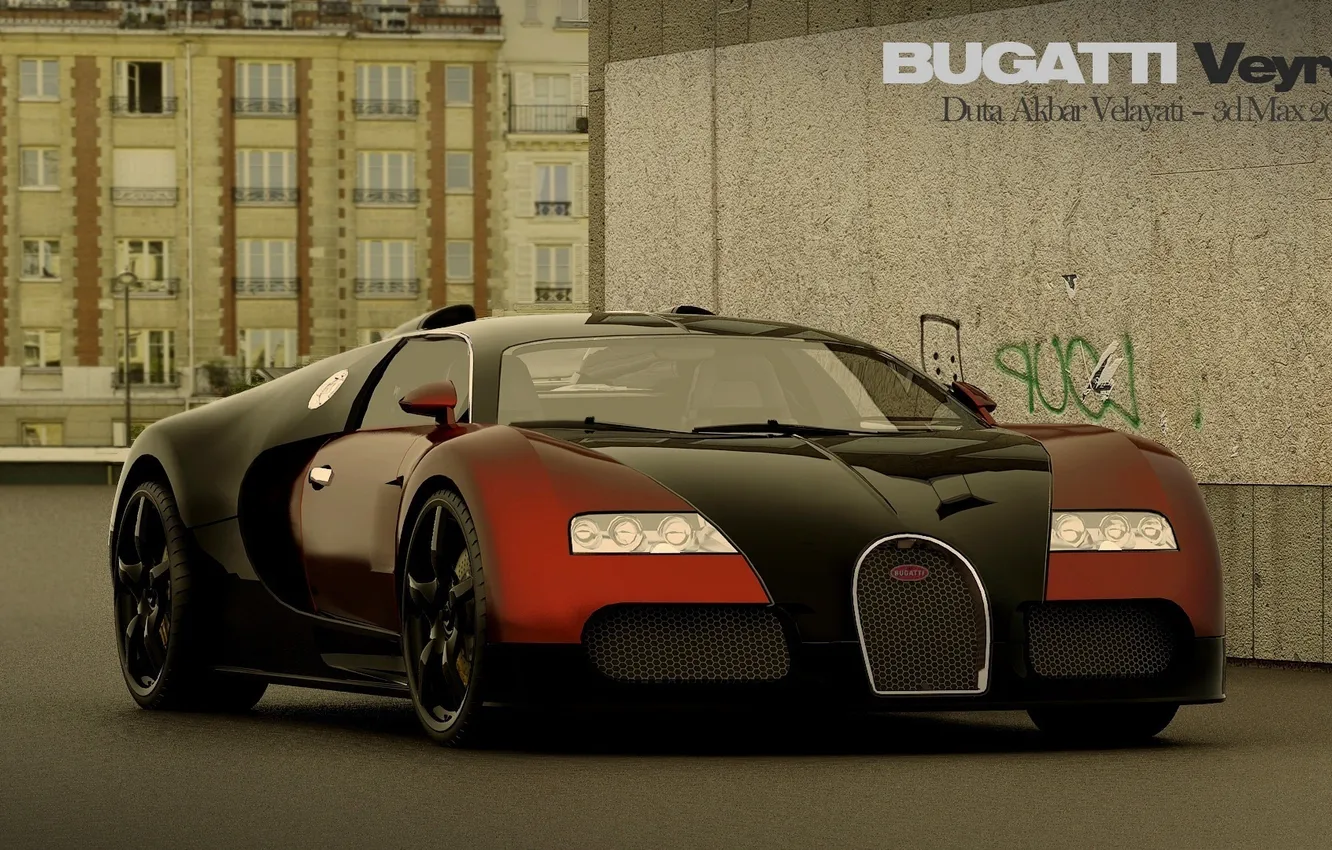 Фото обои красота, мощь, Bugatti, Veyron, суперкар