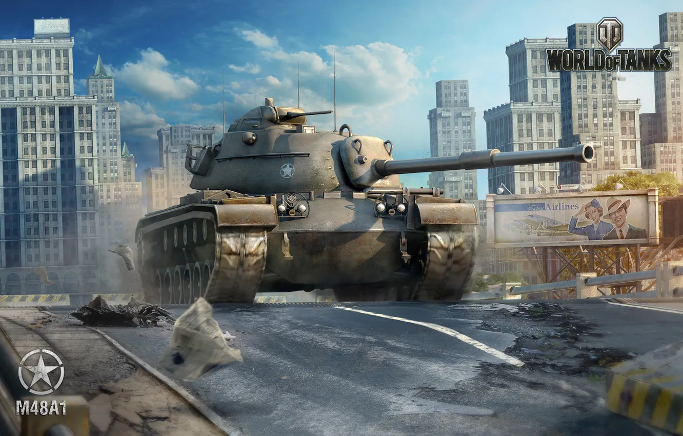 Фото обои город, война, танк, war, world of tanks