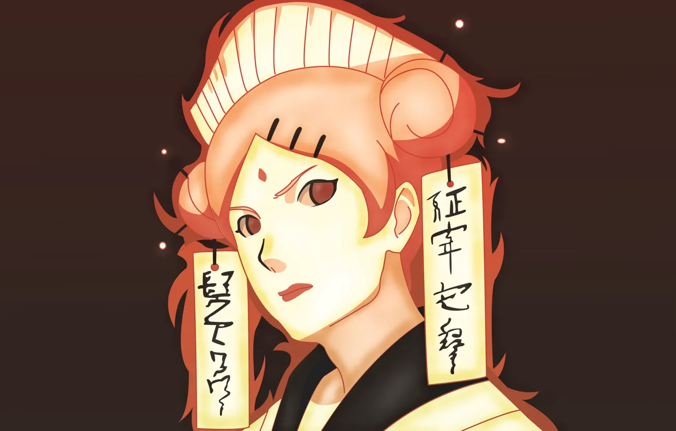 Фото обои red, girl, game, Naruto, seal, red hair, woman, anime