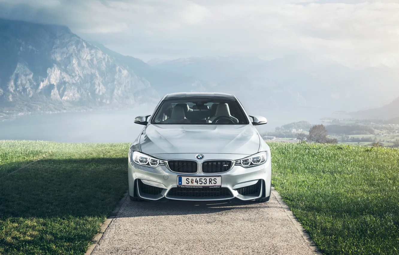 Фото обои BMW, German, Car, Front, Sport, Austria, Fog