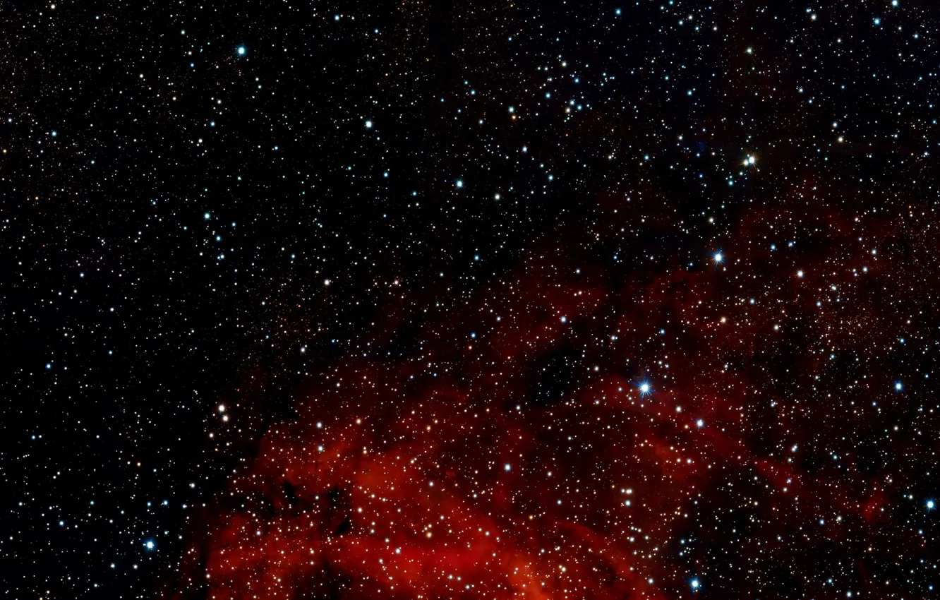 Фото обои Stars, Gas Clouds, H II region, Dust Clouds, Constellation of Serpens, Ultra Wide Field View, …