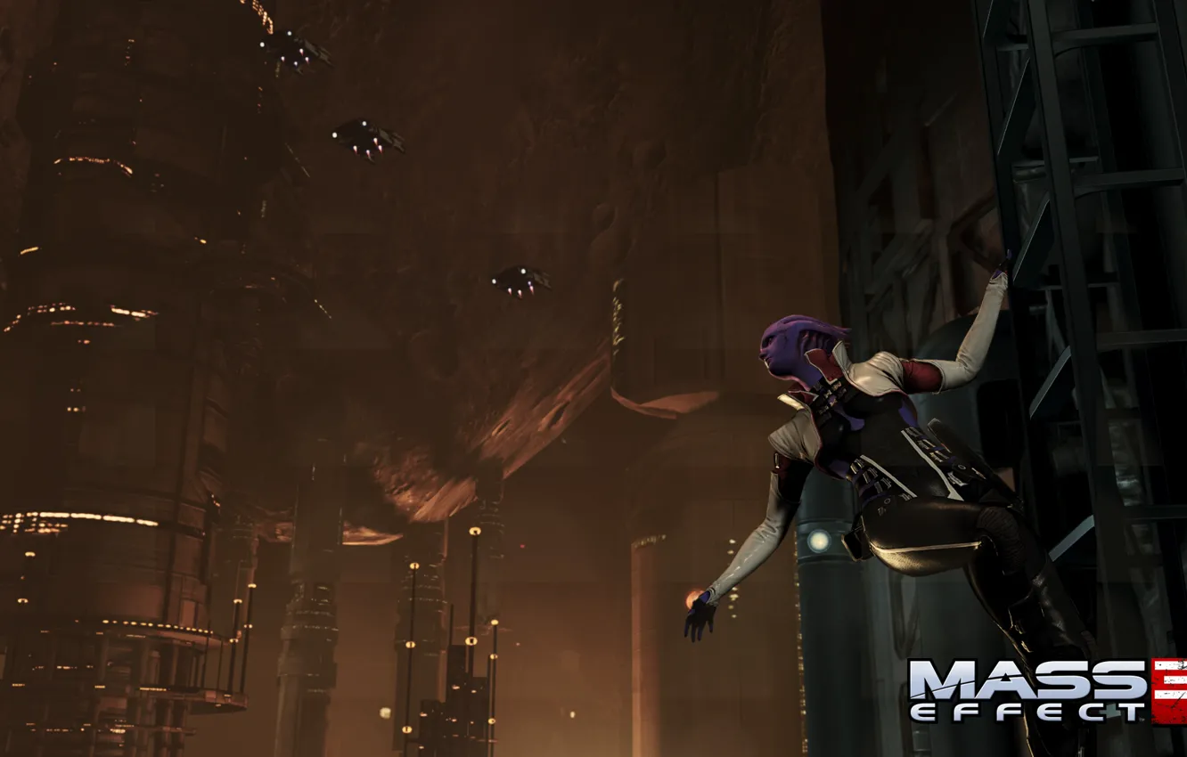 Фото обои Mass Effect 3, азари, DLC Omega, Ариа Т'Лоак