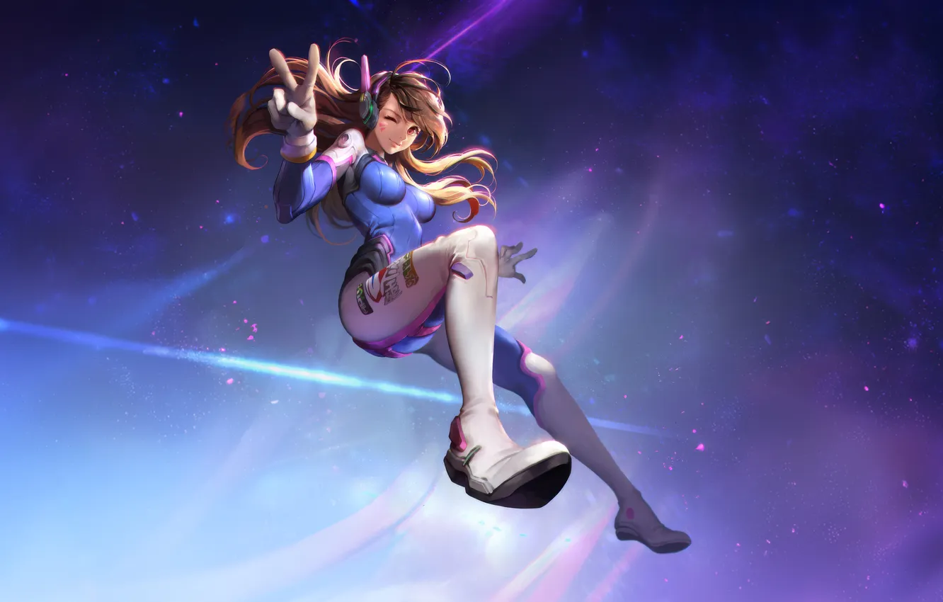 Фото обои artwork, overwatch, dva