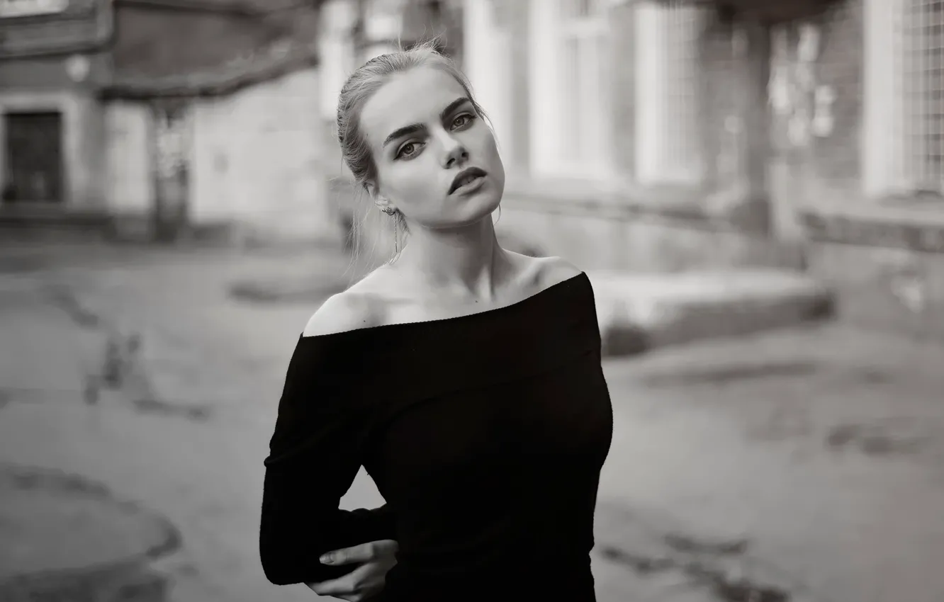 Фото обои взгляд, портрет, боке
