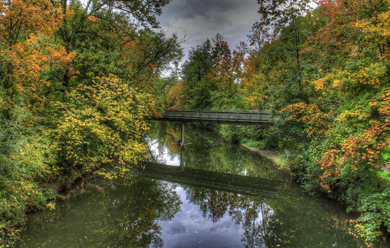 Фото обои мост, природа, река, фото, Германия, Bad Mergentheim