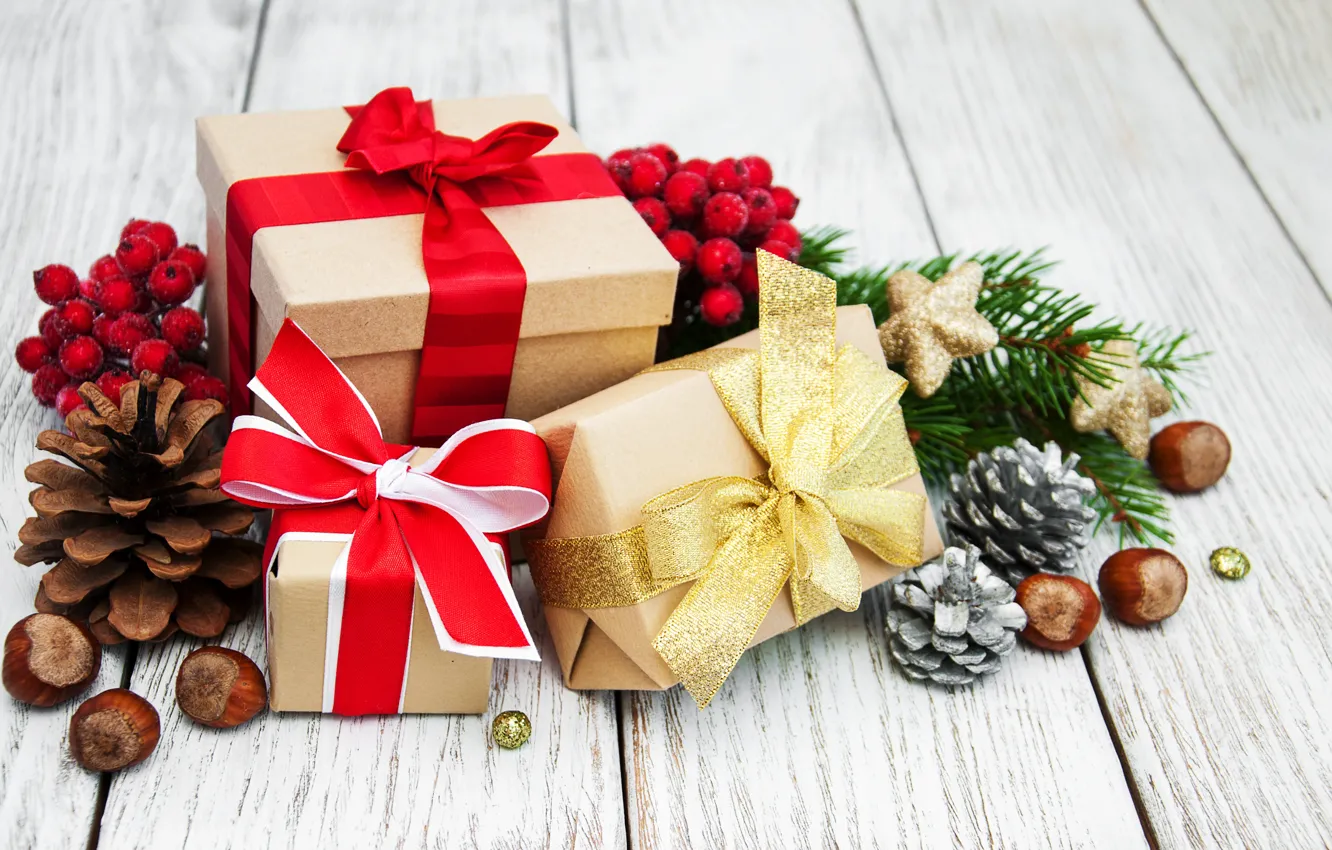 Фото обои украшения, Новый Год, Рождество, подарки, christmas, merry, decoration, gift box