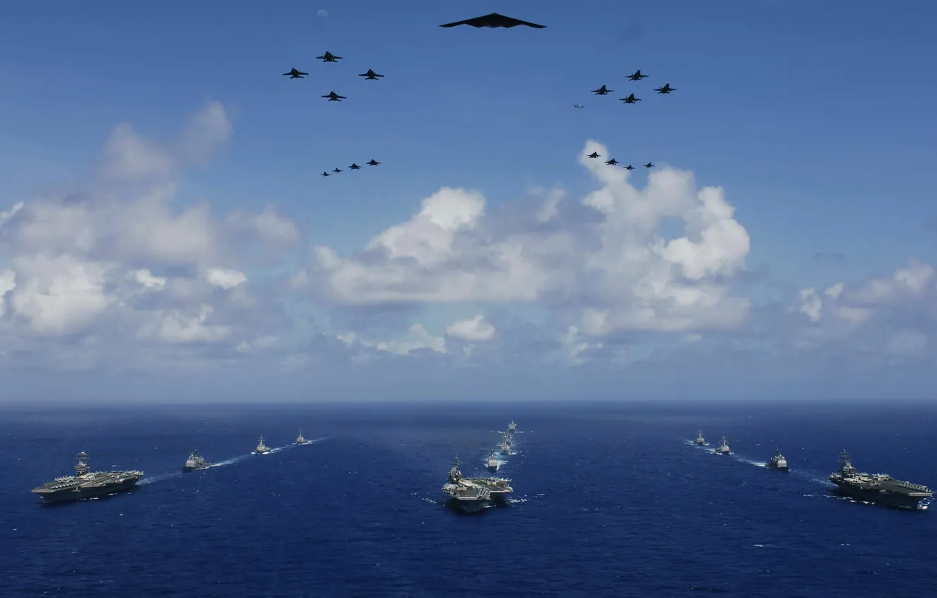 Фото обои море, самолеты, ВМФ, флот