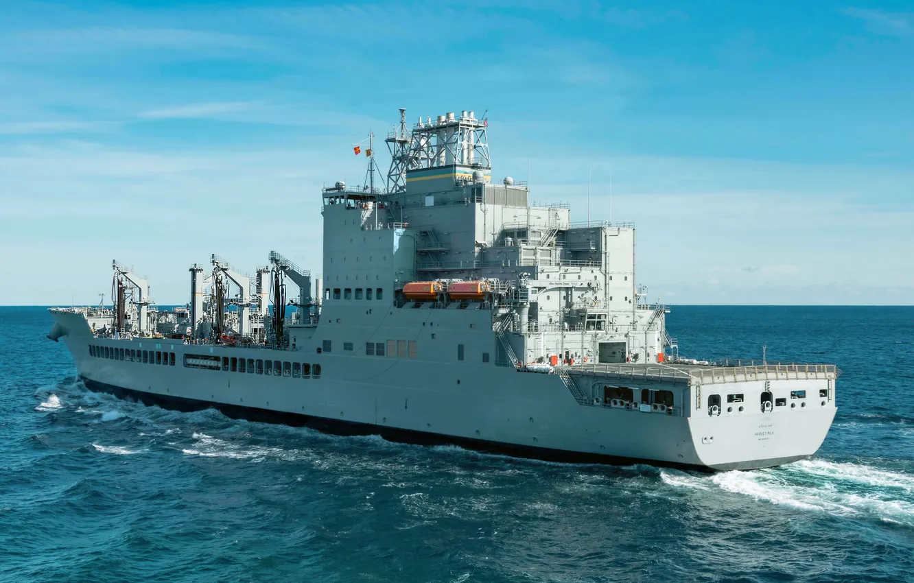 Фото обои ВМС США, транспорт обеспечения, USNS Harwey Milk