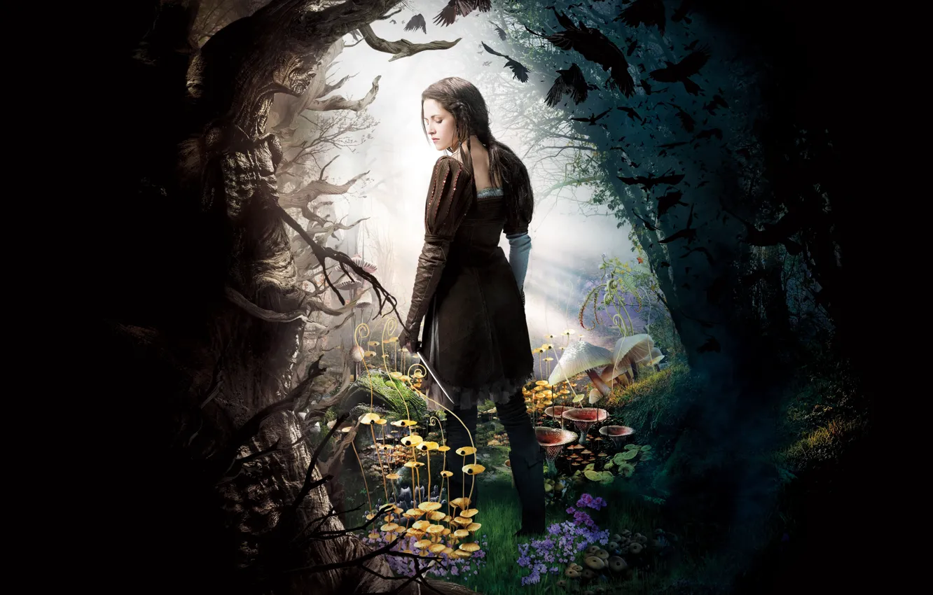 Фото обои фэнтези, Kristen Stewart, Кристен Стюарт, постер, Белоснежка, Snow White and the Huntsman, Белоснежка и охотник, …