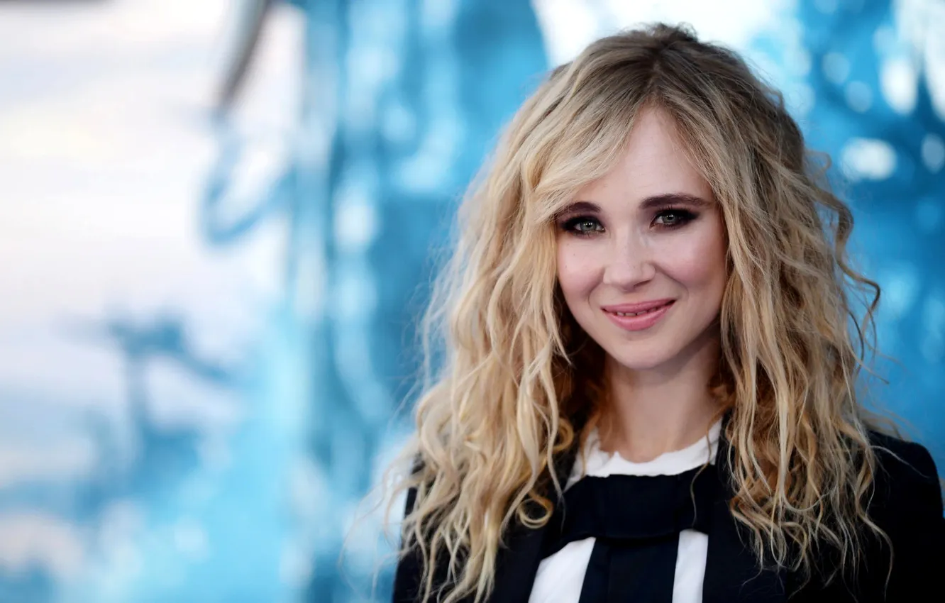 Фото обои взгляд, девушка, улыбка, макияж, актриса, Джуно Темпл, Juno Temple