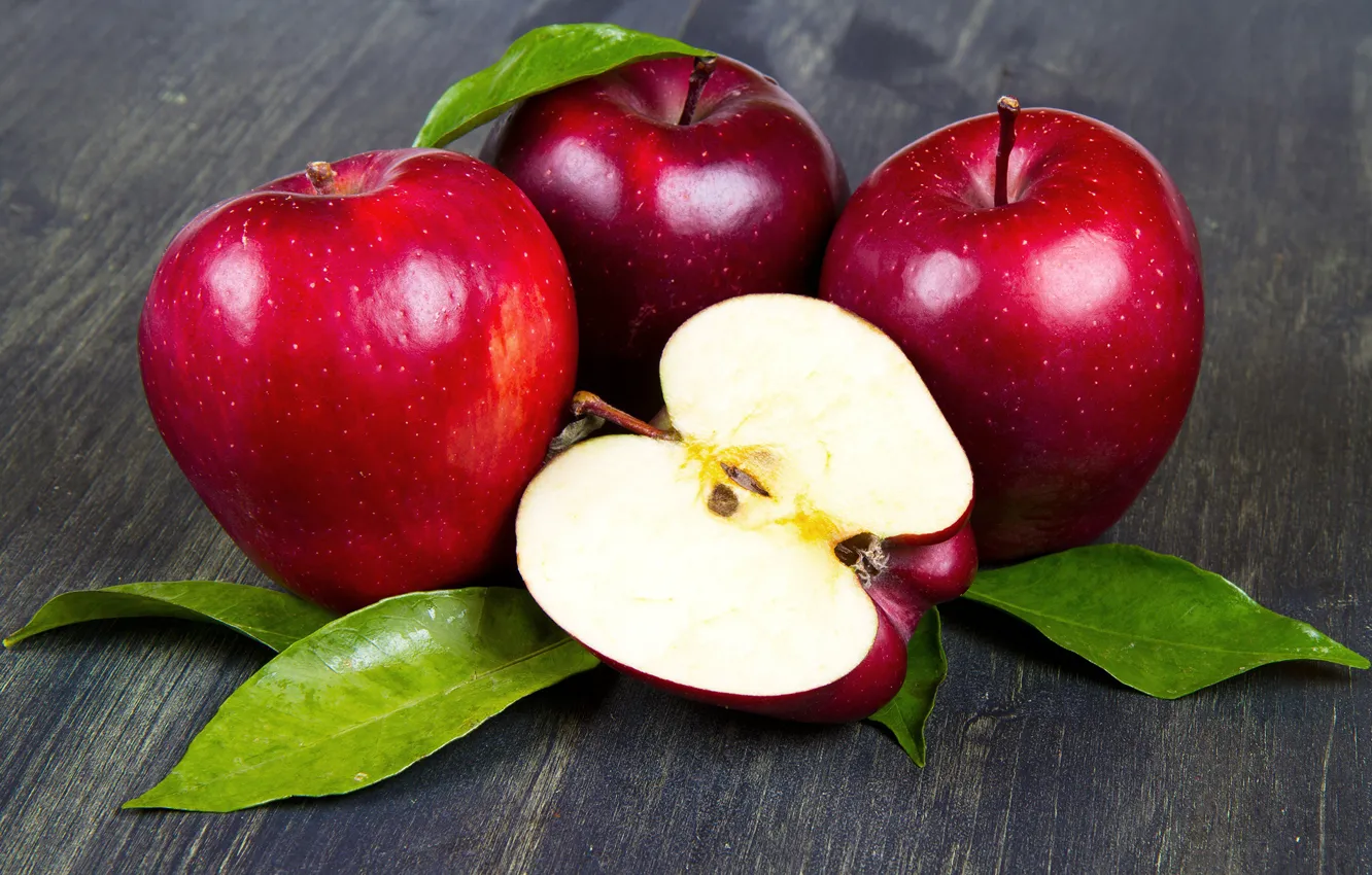 Фото обои яблоки, красные, apples