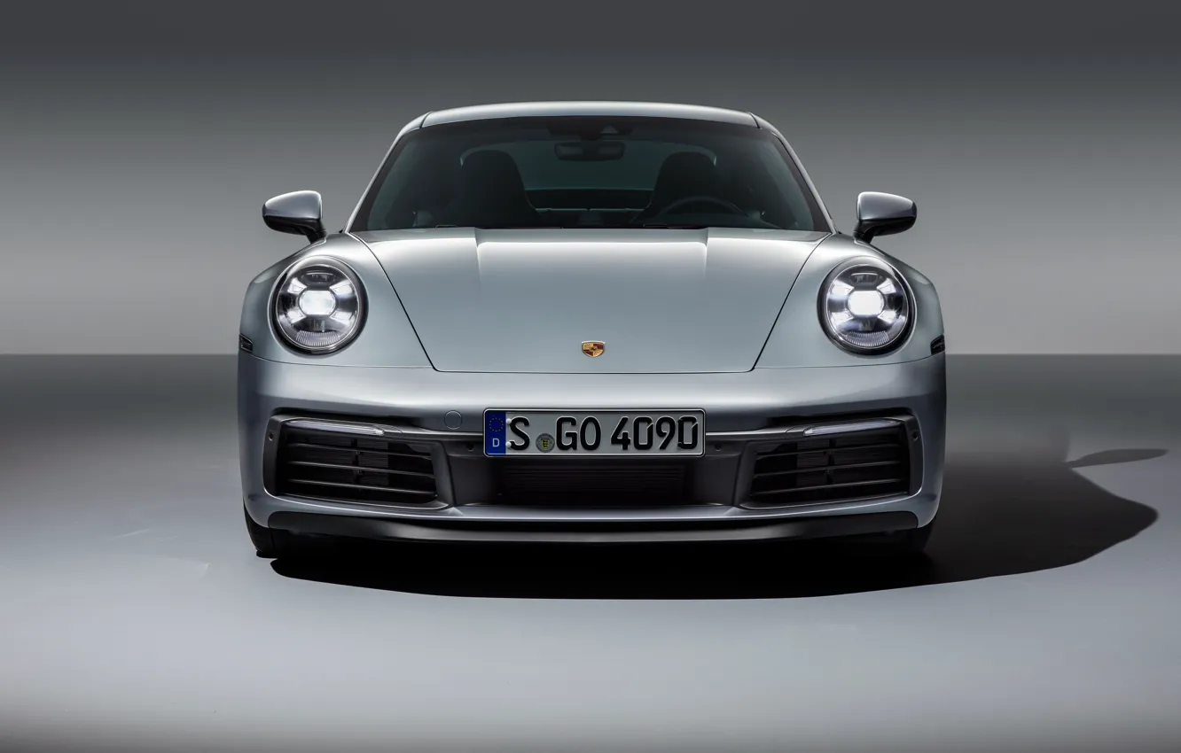 Фото обои 911, Porsche, вид спереди, Carrera, Carrera 4S, 2019