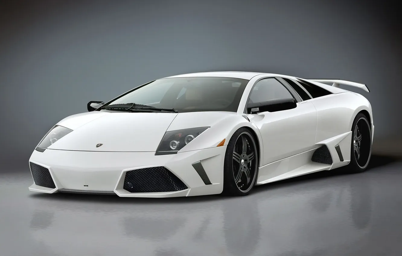 Фото обои white, murcielago, lamborgini