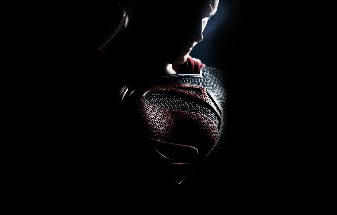 Фото обои Супермен, полумрак, постер, комиксы, Superman, Человек из стали, Man of Steel